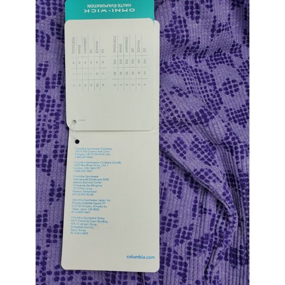 Columbia Omni Wick Advanced Evaporation Women Long Sleeve Purple Small Shirt - Picture 8 of 12